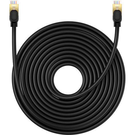 Baseus High Speed Cat 8 40 Gb/s Ethernet-Kabel 15 m – Schwarz (1/5)