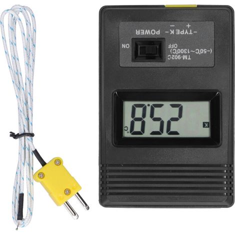 Outil de mesure de thermomètre d'environnement d'affichage à cristaux liquides de compteur de température numérique TM902C (1/5)