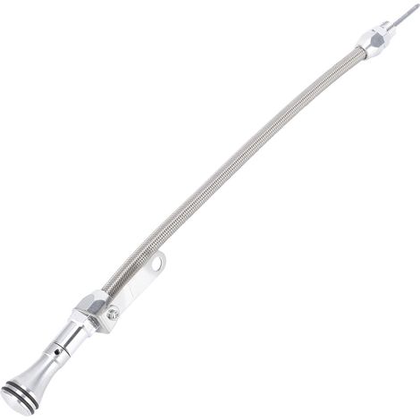 GARRYFIZH Kit manette et tube de jauge d'huile flexible inox - Style à visser (20 pouces) - Compatible moteurs SB 289, 302, 351W, BB 429, 460