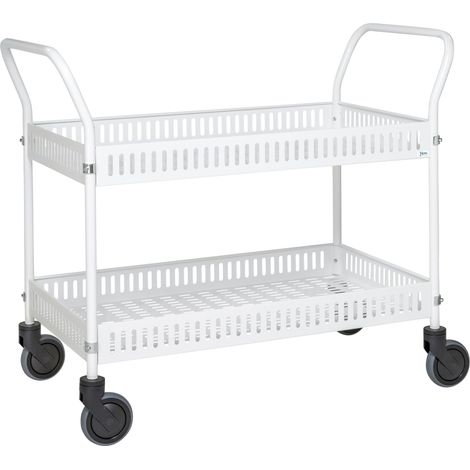 Kongamek Tischwagen mit Rand 1130x550x940mm Ladefläche in weiss ohne Bremse