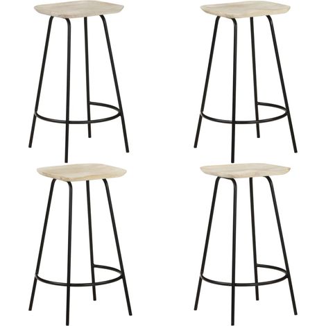 Barhocker 4 Stk. Mango Massivholz