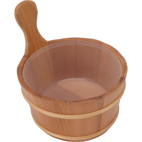 Ensemble de seaux de sauna, étanches, avec un fût en bois et un insert en plastique pour une piscine SPA de 4 L (1/5)