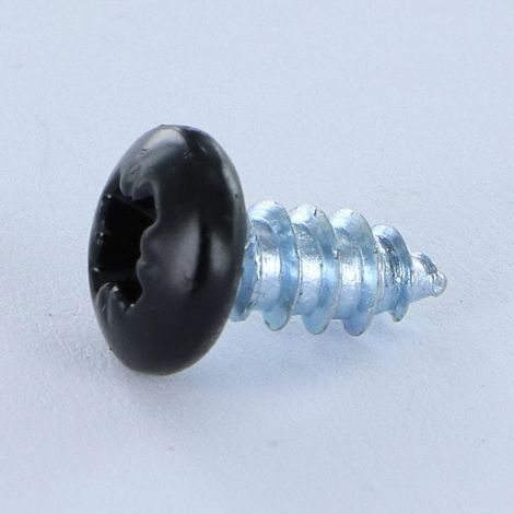 Vis tôle tête cylindrique bombée large Pozi 4.2X9.5 Acier zingué RAL9005 noir foncé-1 pièce