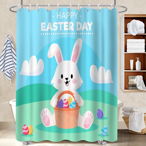 Rideau de bain imprimé polyester 180x180 souple bâche polyester douche pour appartement (1/5)