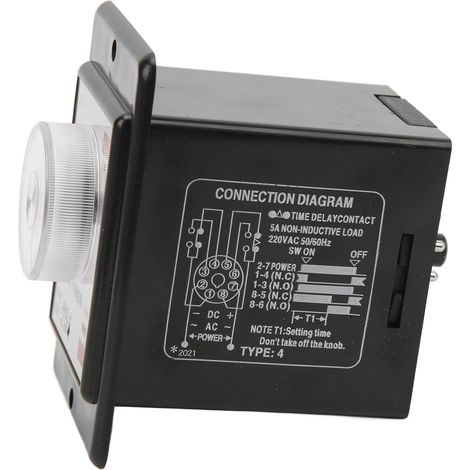 Minuteur AH2-Y 6S compact à aiguille de 2,4 m pour équipements d'automatisation et armoires électromécaniques, 220 V CA (1/5)