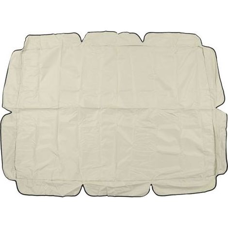 Auvent de balançoire d'extérieur imperméable de remplacement, chaise en tissu Oxford enduit d'argent 420D pour jardin et Patio Beige (1/5)