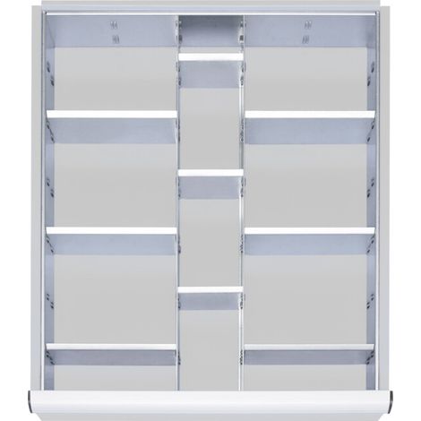 Kit de compartimentage STIER pour tiroirs avec hauteur de façade de 120-150mm, 2x9 parois de séparation (1/4)