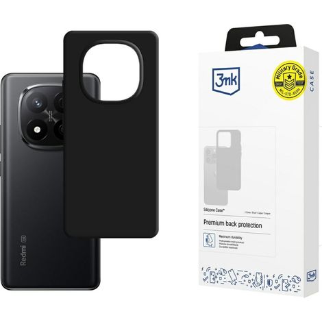 Custodia in silicone nera per Xiaomi Redmi Note 14 Pro 3MK (1/5)