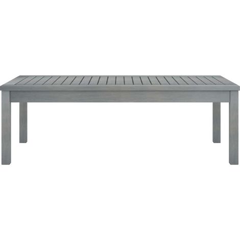 Table basse de salon, Table Café, 100x50x33 cm Gris Bois d'acacia solide OIB9243E (1/5)