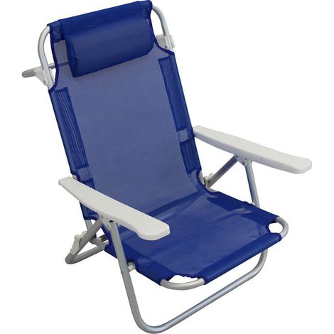 Plages en aluminium avec des accoudoirs et dossier réglable