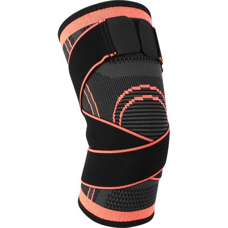 Genouillère de compression sportive tricotée, bandage élastique de soutien antidérapant, équipement de protection pour genouillère, taille M (1/5)