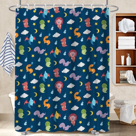Voile de douche polyester 180x180 souple voile de douche pour préparer la maison avant l’arrivée d’invités (1/5)