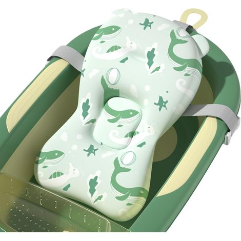 Coussin de bain pour nouveau-nés avec sangles réglables et fonction antidérapante pour le bain de bébé (1/5)