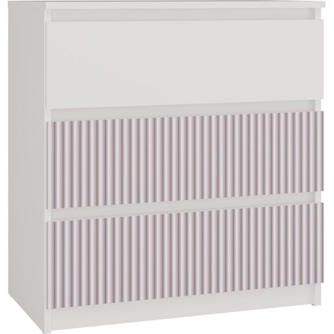 CASSETTIERA M3 CON FRONTALE BIANCO E ROSA ARTESO MALWA ARMADIO CAMERETTA PER BAMBINI PER LA CASA (1/3)