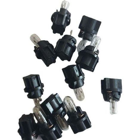 Réduction, 25 Pcs DC 12V 1,2W T5 Ampoule Tableau de Bord Jaune Clair pour Voiture Interne (1/3)