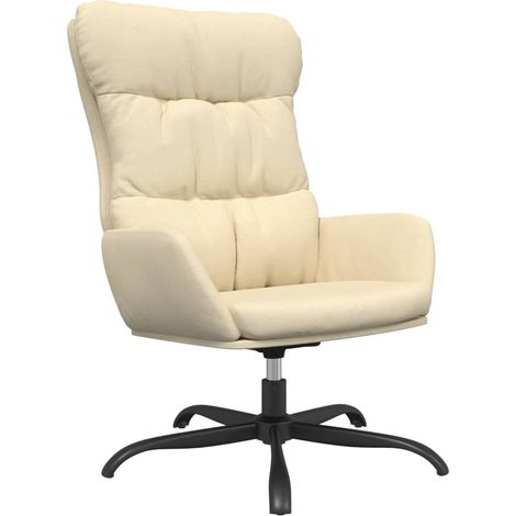 Sedia Relax Crema in Tessuto vidaXL (1/5)