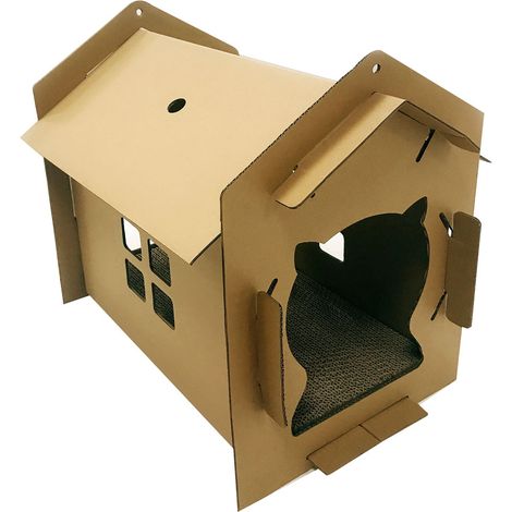 Griffoir en carton modèle Villa pour chats