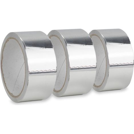 3 Rotoli di Nastri ad alta temperatura resistente al calore fino a 150° - Alluminio adesivo da 40 mm x 9 metri (1/5)