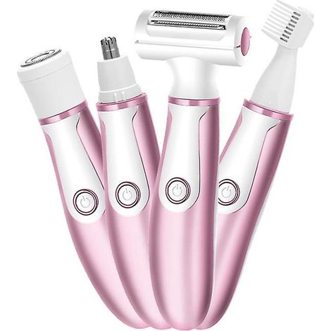 pilateur Lectrique Pour Femme, Rasoir 4 En 1 Rose Pour Femme, Pilateur Lectrique, Tondeuse Sourcils, Pilateur De Nez, Chargement Usb (1/5)