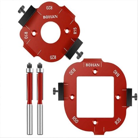 Winkelfräsvorrichtung aus Aluminiumlegierung, Radius-Schablone für Ecken, Präzisions-Fräswerkzeuge, Schablone für abgerundete Konturen, verstellbare Winkelvorrichtung, Holzbearbeitungsausrüstung. (1/5)