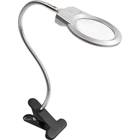GARRYFIZH LED 4X 6X lumière, loupe à Pince lumière réglables pour la Lecture, Les Personnes âgées, Les Loisirs, l'artisanat
