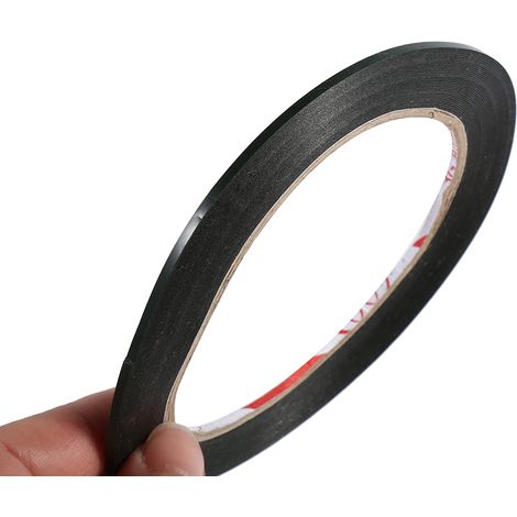 Rouleau de bande adhésive mousse double face 10 m x 2 mm noir très forte adhérence autocollante neuf (1/3)