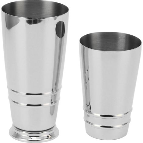 Polierter Boston-Shaker aus Edelstahl 304 mit Sockel, spülmaschinenfest, silberfarben. (1/5)