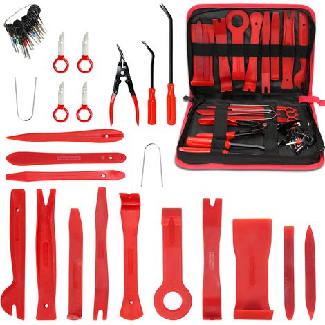 SWANEW 40 Pièces Outils De DéMontage De Garnitures Trousse Rivet Clips et Bandes de Câble pour Voiture Porte Panneau Tableau de Bord (1/5)