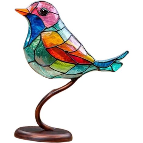 Sculptures d'oiseaux en métal, figurines décoratives pour bureau, centre de table artistique, statues d'oiseaux, décoration intérieure pour salle à manger, table de pendaison de crémaillère ou bureau- (1/5)