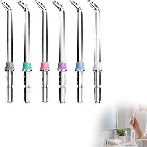 6 Pièces Embouts Jet Dentaire Haute Pression, Embouts Jet Classique pour Hydropulseur Dentaire, compatible avec WP-100, WP-660, WP-250 et Modèles Similaires (1/5)