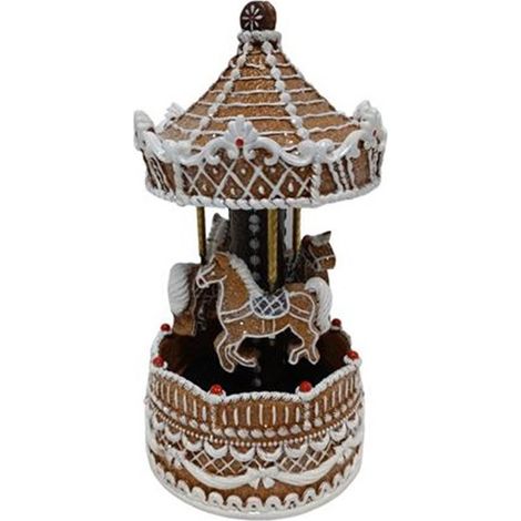 Giostra pan di zenzero giostrina carosello con carillon biscotto cupcake cake decorazione casa tavola di natale idea regalo (1/2)