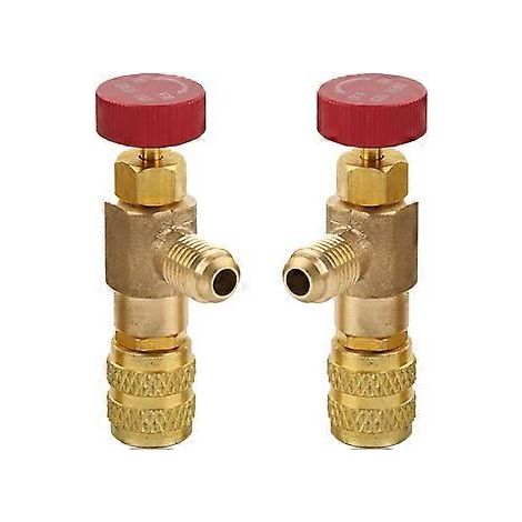 Adaptateur pour 2 soupapes de sécurité de liquide, soupape de sécurité R410A R22, vanne de régulation de réfrigérant, vanne de refroidissement de climatisation, pour vanne de débit de climatisation (1/4)