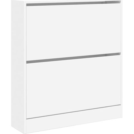 Scarpiera mobiletto portascarpe mobile per ingresso/corridoio/soggiorno 80 x 21 x 87,5 cm legno ingegnerizzato bianco 020021505