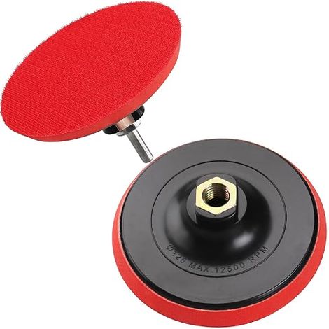 Sanding Plate 125 mm M14 Thread Red (1/5)