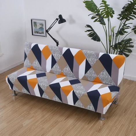 Housse de Canapé sans Accoudoir, 3 Places Housse de Canapé Clic Clac Extensible Universel Lavable Couverture de Canapé ,C (1/4)