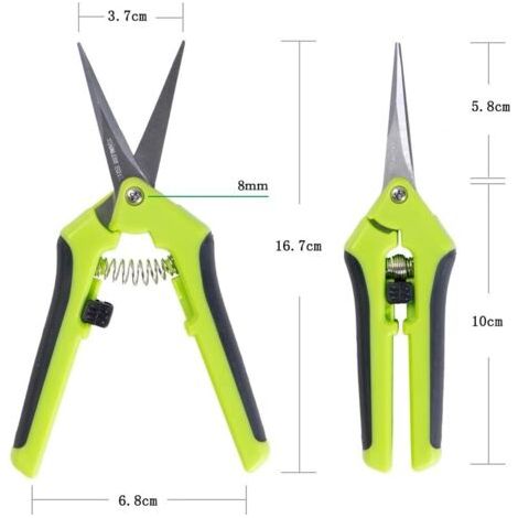 Lot de 3 Sécateur, Lame Acier Inoxydable, Poignée Ergonomique Antidérapante, Pour Jardinage Et Bonsaï (1/5)