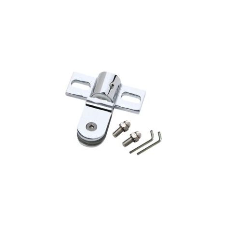 Cerniera girevole per porta doccia in vetro, acciaio inox, 1 pezzo (con viti) - Crezuo