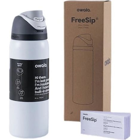 Grande bouteille isotherme blanc cassé de 710 ml pour l'aventure, couleur lotus (1/5)