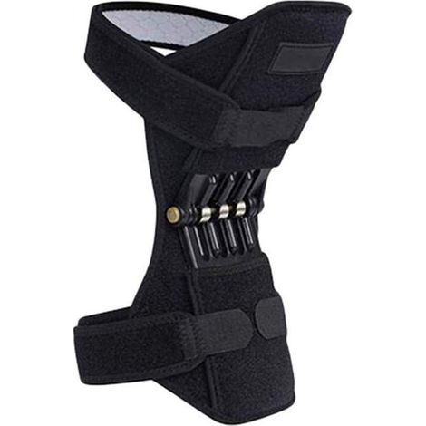 Genouillère de protection avec coussinets de soutien articulaire et ressort de rebond puissant, bande de genou résistante au froid pour sport, randonnée, escalade, entraînement, squats, réduit les dou (1/5)