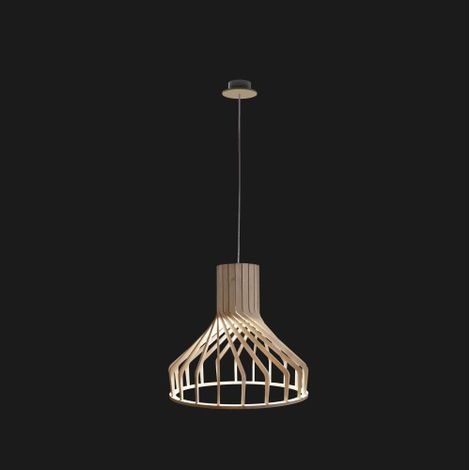 Suspension Nowodvorski BIO contreplaqué blanc Ø38cm E27