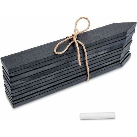 Etiquette Plante Ardoise Marque Plante 20 x 3 cm Lot de 10 Etiquettes Jardin ou Balcon pour Plantes Légumes Fleurs Ecriteau avec Craie (1/5)