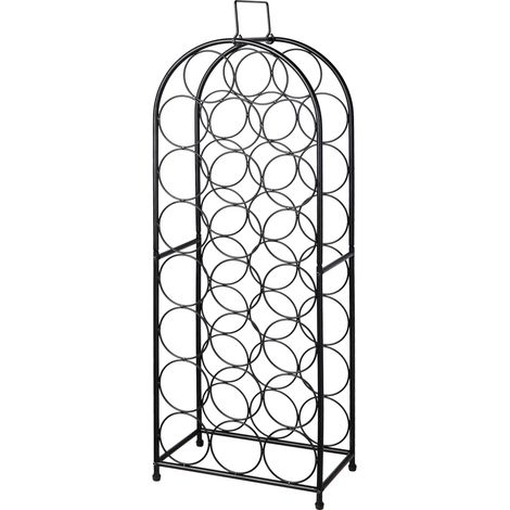 Levede Wine Rack 23 Bottles Freestanding Storage Organiser Stand Home Black (1/5)