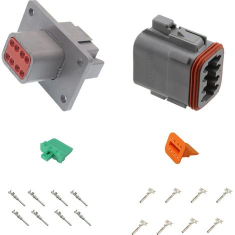 Kit connettore serie DT maschio femmina da pannello 8 vie