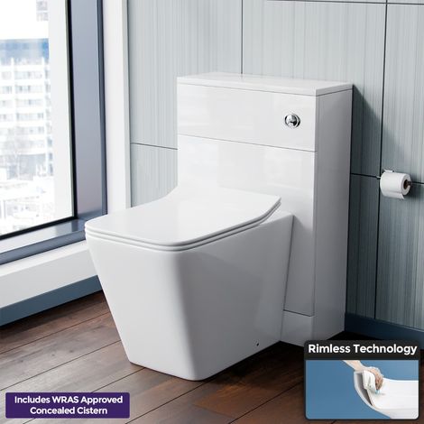 Modern D Shape Back To Wall WC Toilet and Concealed Cistern Tank (1/5)