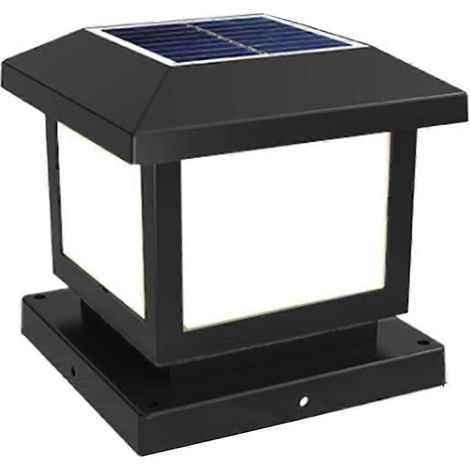 Lampes solaires LED étanches à minuterie pour piliers (1/5)