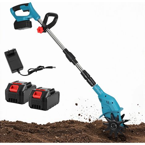 Wolketon Motoazada eléctrica, cultivador, azada para jardín y huerto, azul y negro, 550 W (1/5)