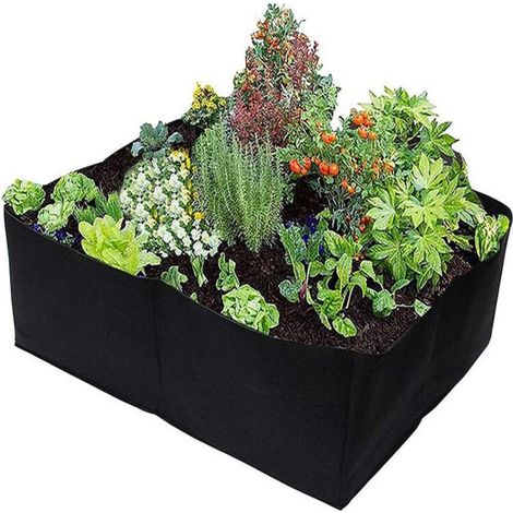 Pflanzsack, Anzuchtbeutel, Pflanzbeutel, Teichbeutel (schwarz, 60x60x30)