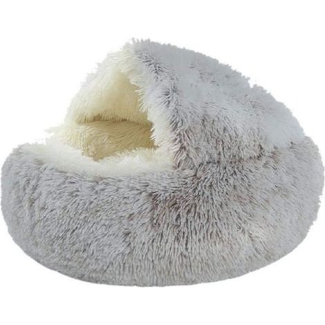 Niche Pour Chat - Lit Douillet En Peluche Longue - Pour Chien Chat Et Autres Animaux De Compagnie - Usage Intérieur - 1 Pièce (1/5)