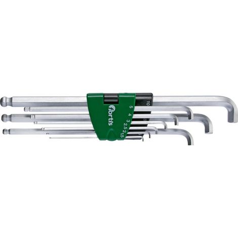 Fortis Winkelschraubendreher-Clip 9-tlg. 1,5-10 mm Stubby (1/2)