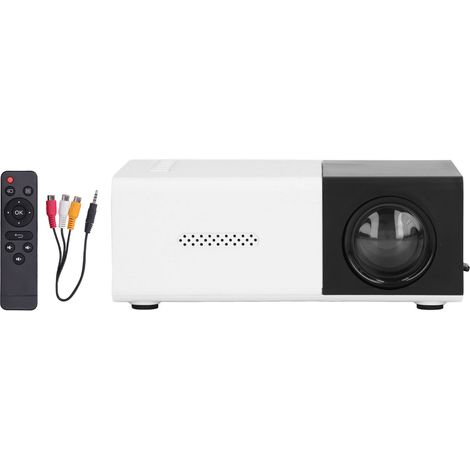 Projecteur LED Mini Portable avec Son Intégré, Résolution HD 1080P, Alimentation Universelle 100‑240V, Compact et Léger, Noir (1/5)